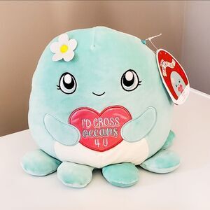 8" Squishmallow Olina the octopus octo Valentine's stuffed animal soft …
